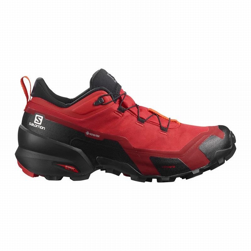 Zapatillas Trekking Salomon Hombre Negras / Rojas Naranjas - Salomon Argentina CROSS HIKE GORE-TEX ,